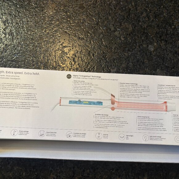 BRAND NEW NEVER USED T3 SINGLEPASS CURL X 1 1/4" PROFESSIONAL  CURLING IRON - Picture 6 of 7